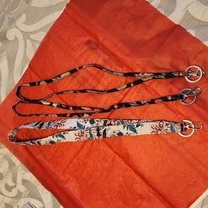 Set of 3 Vera Bradley lanyards